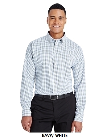 Devon & Jones CrownLux Performance Mens Micro Windowpane Shirt  (DG540)