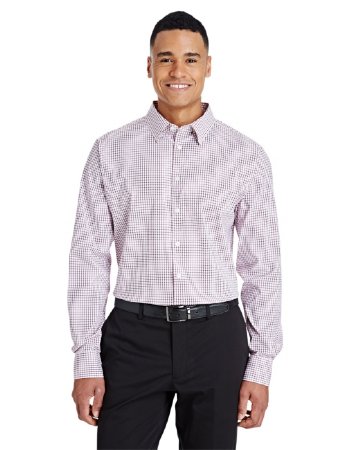 Devon & Jones CrownLux Performance Mens Micro Windowpane Shirt  (DG540)