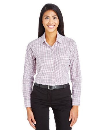 Devon & Jones CrownLux Performance Ladies Micro Windowpane Shirt  (DG540W)