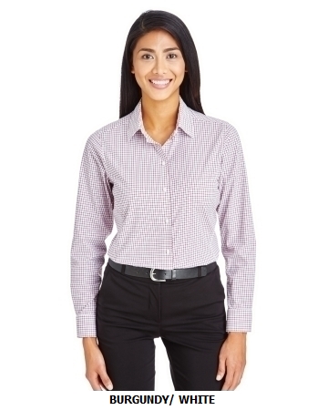 Devon & Jones CrownLux Performance Ladies Micro Windowpane Shirt  (DG540W)