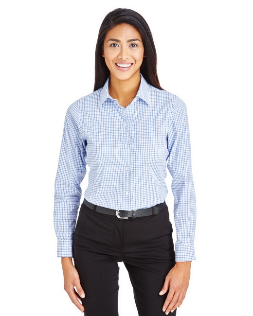 Devon & Jones CrownLux Performance Ladies Micro Windowpane Shirt  (DG540W)