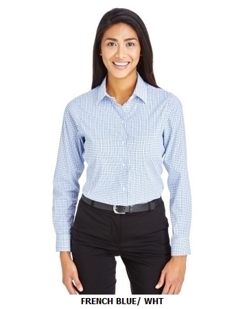 Devon & Jones CrownLux Performance Ladies Micro Windowpane Shirt  (DG540W)