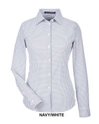 Devon & Jones CrownLux Performance Ladies Micro Windowpane Shirt  (DG540W)