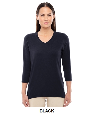 Devon & Jones Ladies' Perfect Fit™ Bracelet Length V-Neck Top", (DP184W)