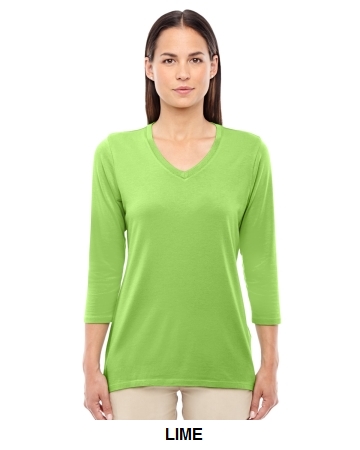 Devon & Jones Ladies' Perfect Fit™ Bracelet Length V-Neck Top", (DP184W)