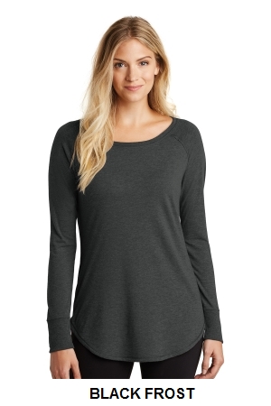 District Womens Perfect Tri Long Sleeve Tunic Tee.  D.THREADS  DT132L