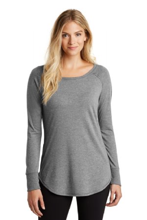 District Womens Perfect Tri Long Sleeve Tunic Tee.  D.THREADS  DT132L