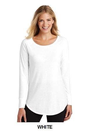 District Womens Perfect Tri Long Sleeve Tunic Tee.  D.THREADS  DT132L