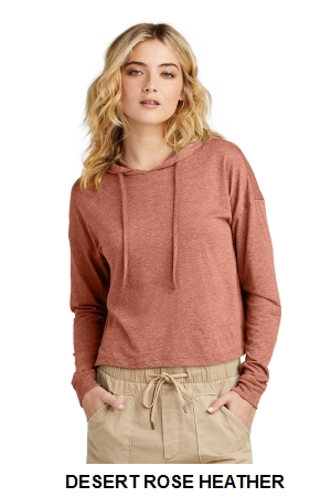 District Womens Perfect Tri Midi Long Sleeve Hoodie.  D.THREADS  DT1390L