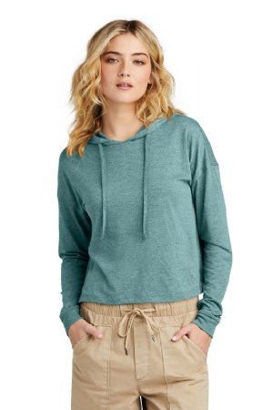 District Womens Perfect Tri Midi Long Sleeve Hoodie.  D.THREADS  DT1390L