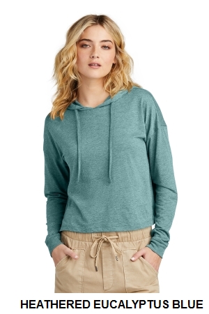 District Womens Perfect Tri Midi Long Sleeve Hoodie.  D.THREADS  DT1390L