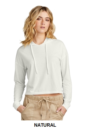 District Womens Perfect Tri Midi Long Sleeve Hoodie.  D.THREADS  DT1390L