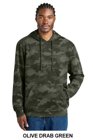 District Wash Camo Fleece Hoodie.  D.THREADS  DT2200C