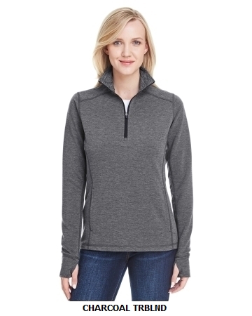 J America Ladies Omega Stretch Quarter-Zip (JA8433)