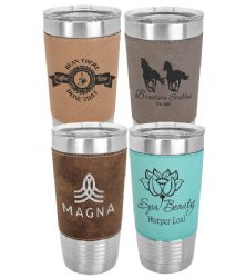 20 OZ. LEATHERETTE WRAPPED  POLAR CAMEL TUMBLER