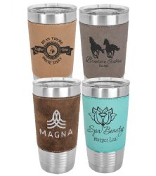 20 OZ. LEATHERETTE WRAPPED  POLAR CAMEL TUMBLER