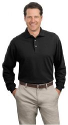 Port Authority® Long Sleeve Pique Knit Polo. K320.