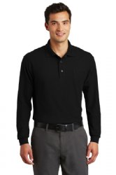 Port Authority Silk Touch Long Sleeve Polo with Pocket.  PORT A.  K500LSP