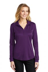 Port Authority Ladies Silk Touch Performance Long Sleeve Polo.  PORT A.  L540LS