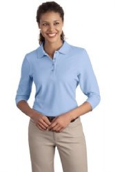 Port Authority® - Ladies Silk Touch™ 3/4-Sleeve Polo. (L562)