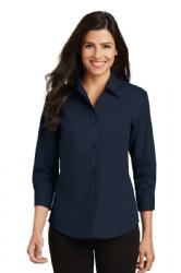 Port Authority Ladies 3/4-Sleeve Easy Care Shirt.  PORT A.  L612