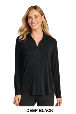 Port Authority Womens Luxe Knit Button Tunic.  PORT A.  LK5602