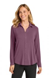 Port Authority Womens Luxe Knit Button Tunic.  PORT A.  LK5602