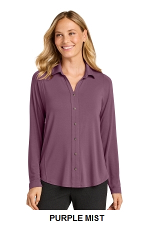 Port Authority Womens Luxe Knit Button Tunic.  PORT A.  LK5602