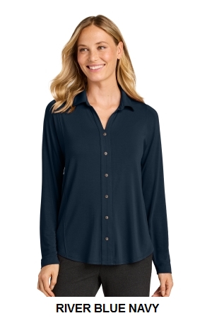Port Authority Womens Luxe Knit Button Tunic.  PORT A.  LK5602