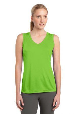 Sport-Tek™ Ladies Sleeveless PosiCharge™ Competitor™ V-Neck Tee. LST352.