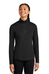 Sport-Tek Womens PosiCharge Tri-Blend Wicking 1/4-Zip Pullover.  SPORT-TEK  LST407