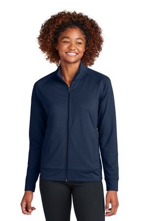 Sport-Tek Ladies Sport-Wick Stretch Full-Zip Cadet Jacket.  SPORT-TEK  LST857