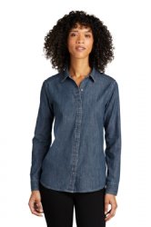 Port Authority Ladies Long Sleeve Perfect Denim Shirt.  PORT A.  LW676