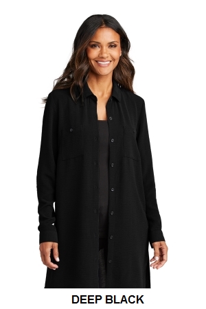 Port Authority Ladies Textured Crepe Long Tunic.  PORT A.  LW715