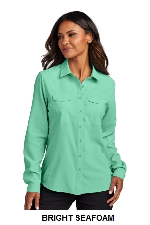Port Authority Womens Long Sleeve UV Daybreak Shirt.  PORT A.  LW960