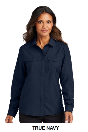 Port Authority Womens Long Sleeve UV Daybreak Shirt.  PORT A.  LW960
