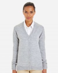 Harriton Women's Pilbloc V-Neck Button Cardigan Sweater.  HARRITON  M425W
