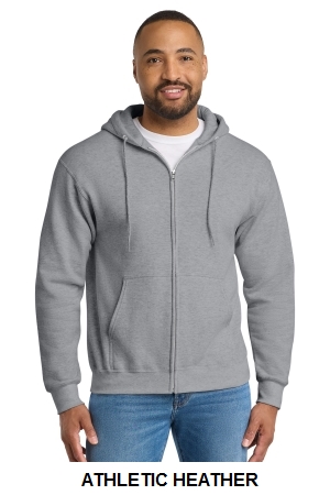 Port & Co Tall Essential Fleece Full-Zip Hooded Sweatshirt.  PORT&CO.  PC90ZHT