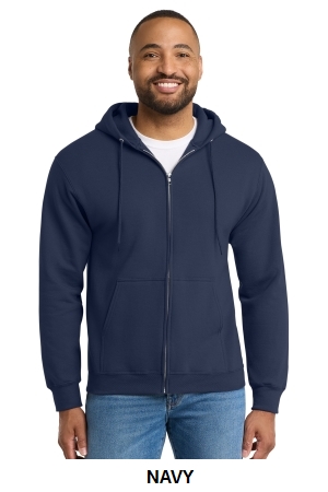 Port & Co Tall Essential Fleece Full-Zip Hooded Sweatshirt.  PORT&CO.  PC90ZHT
