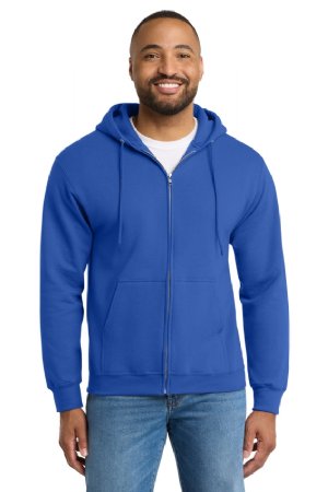 Port & Co Tall Essential Fleece Full-Zip Hooded Sweatshirt.  PORT&CO.  PC90ZHT