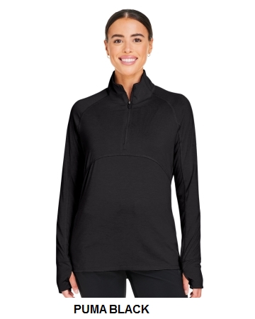 Puma Golf Ladies Bandon Quarter-Zip.  PUMA  PG400W