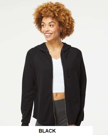 Independent Trading Co. Women's California Wave Wash Full-Zip Hooded Sweatshirt.  IND. TRADING  PRM2500Z