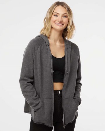 Independent Trading Co. Women's California Wave Wash Full-Zip Hooded Sweatshirt.  IND. TRADING  PRM2500Z