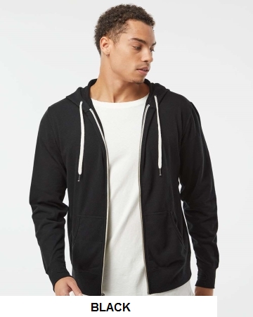 Independent Trading Co. - Heathered French Terry Full-Zip Hooded Sweatshirt - IND. TRADING  PRM90HTZ