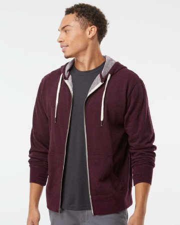 Independent Trading Co. - Heathered French Terry Full-Zip Hooded Sweatshirt - IND. TRADING  PRM90HTZ
