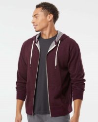 Independent Trading Co. - Heathered French Terry Full-Zip Hooded Sweatshirt - IND. TRADING  PRM90HTZ