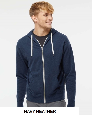 Independent Trading Co. - Heathered French Terry Full-Zip Hooded Sweatshirt - IND. TRADING  PRM90HTZ