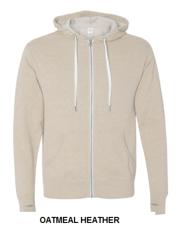 Independent Trading Co. - Heathered French Terry Full-Zip Hooded Sweatshirt - IND. TRADING  PRM90HTZ