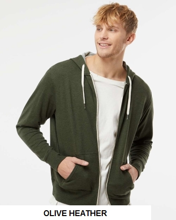 Independent Trading Co. - Heathered French Terry Full-Zip Hooded Sweatshirt - IND. TRADING  PRM90HTZ