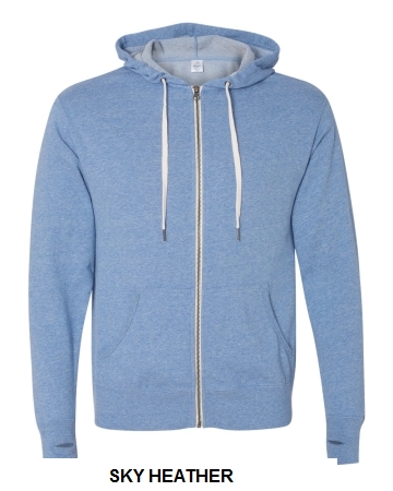 Independent Trading Co. - Heathered French Terry Full-Zip Hooded Sweatshirt - IND. TRADING  PRM90HTZ